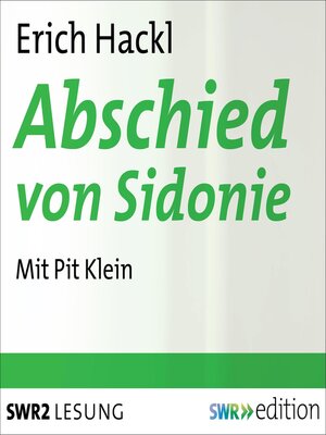 cover image of Abschied von Sidonie